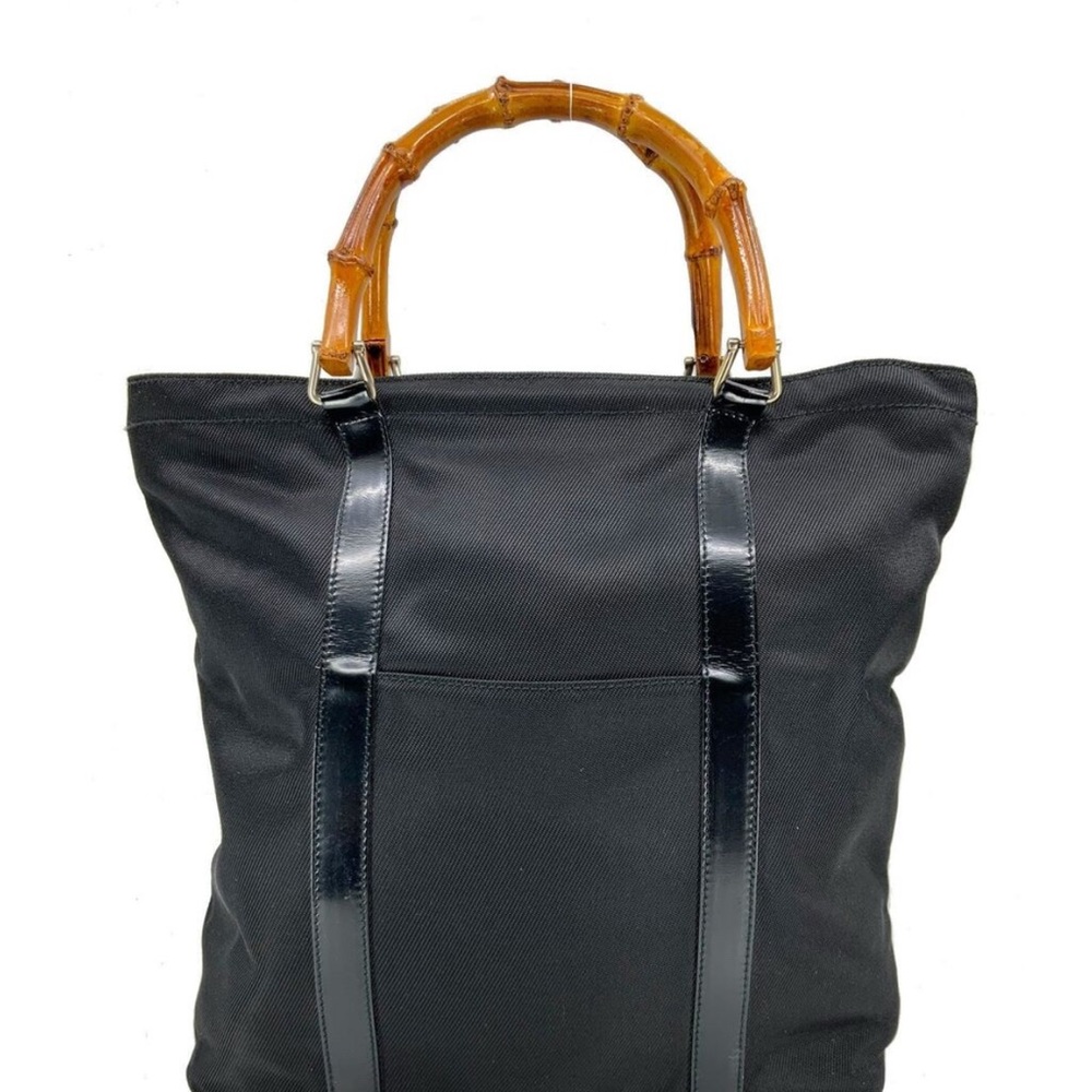 Vintage GUCCI Vintage Nylon Bamboo Top Handle Tote Bag fair condition